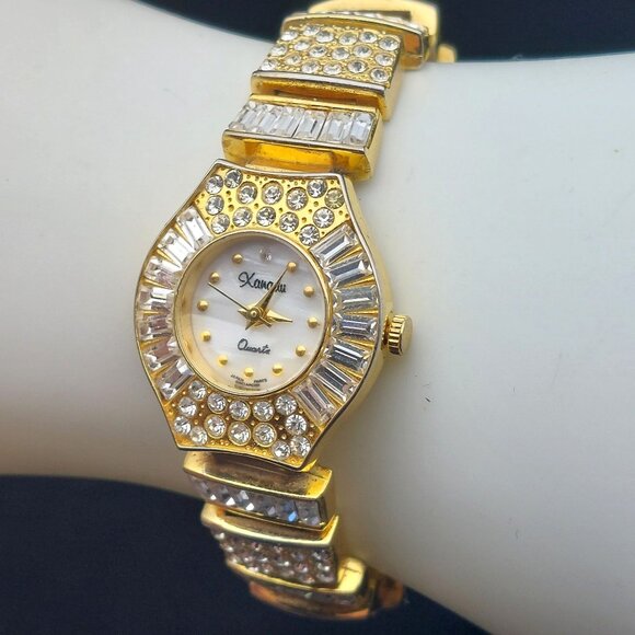 Xanadu Gold-Tone Womens Quartz Watch With Rhinestones & Crystal Accents - Picture 1 of 8